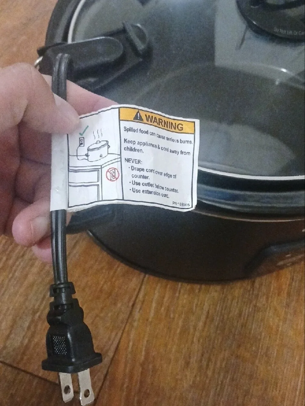 Crock-Pot 6 Quart Black Slow Cooker with Glass Lid